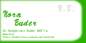 nora buder business card